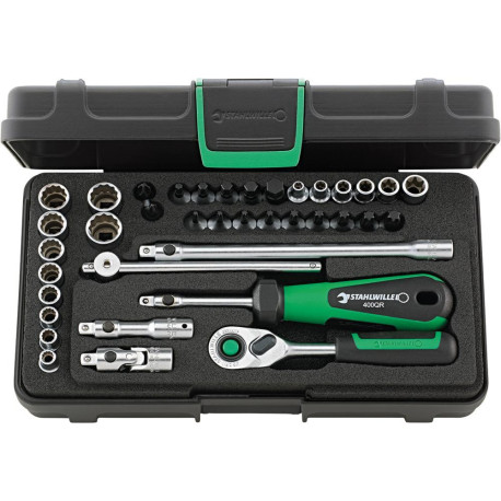 Jeu de clés à douille 1/4 40D/40TX/44KTX/32/6QR dans coffret plastique Stahlwille