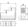 Jeu de trois mors DIN6350DB400mm RÖHM