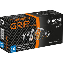 Gant jetable Grip.nitrile.non poudré. noir.taille.10. boîte-50 pièces