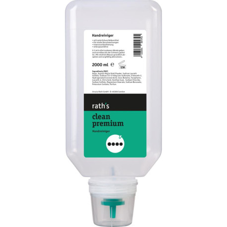 Nettoyant pour les mains raths clean premium Bouteille souple de 2 litres