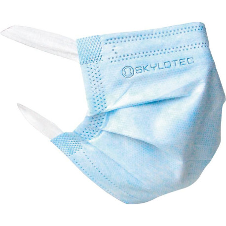 Masque respiratoire Breasey MED IIR CLASSIC. bleu clair. Boîte de 50 pièces.
