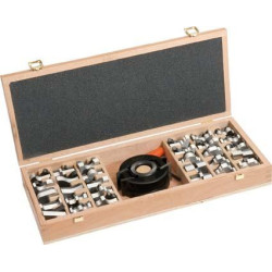 Jeu d'outils Univ. profil 1-10 dans un étui en bois