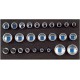 Assortiment d'outils pour servante CT1/3 clé a douille, Argent Gedore
