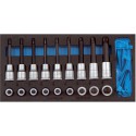 Assortiment d'outils pour servante CT1/3 Tournevis douille de bit Torx, Argent Torx Gedore
