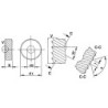 Roue moletée PM BR 45Grad 20x8x6 G7 P0.6 avec chanfrein QUICK