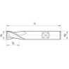 Fraise en bout courte DIN6527VHM TiALN Z2 queue HB 3mm GÜHRING