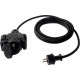 Rallonge multiprise triple en caoutchouc plein et câble H07RN-F 3G1,5 - as-Schwabe 60450