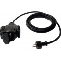 Rallonge multiprise triple en caoutchouc plein et câble H07RN-F 3G1,5 - as-Schwabe 60450