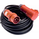 CEE-Rallonge électrique 10m H07R - N-F5G6,0, noir 32A