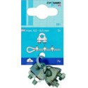 Clips cables métalliques acier-Galv. 8mm a 2Stck. (Par 10)