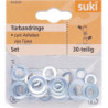 Set de paumelles de porte. Ø5x10x2- 11x18x2.acier galv. Contenu : 30