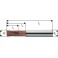 Fraise à fileter GFM en carbure monobloc, arrosage central, revêtement TiCN, Ø d1 : 16 mm, Pas 2,00 mm, Lames de l1 25 mm, Pour Ø filetage : 22 mm