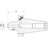 Mandrin de serrage de surface DIN69871ADB SK50 D6mm HAIMER
