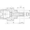 Mandrin porte-fraise combiné DIN69893A HSK-A63 32x100mm HAIMER