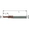 Fraise à fileter GFS en carbure monobloc, arrosage central, 1,5 x d, revêtement TiCN, Filetage : M3, Pas 0,50 mm, Lames de l1 5,2 mm