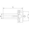 Douille intermédiaire DIN69893A HSK-A 63 Form-D MK4x160mmHAIMER