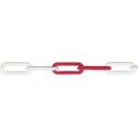 Chaine plastique 6mm rouge-blanc (Par 50)