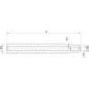 Rallonge de mandrin de frettage sans réglage de longueur h6 300x25x14mm HAIMER
