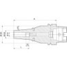Mandrin de frettage DIN69863A A63 10.0/24.0x130mm HAIMER