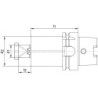 Mandrin porte-fraise DIN69893A KKB HSK-A63 22x160mm HAIMER