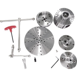 Mandrin à 4 mors Premium-Set D 115 mm Holzstar