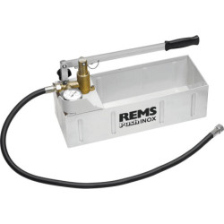 Pompe d'essai de pression manuelle Push INOX Rems avec manomètre. p d 6 MPa/60 bar/870 psi