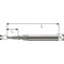 Fraise à percer et fileter BGF en carbure monobloc, avec arrosage central, 1,5 x d, sans revêtement, Filetage : M8, Pas 1,25 mm