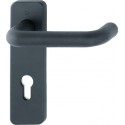 Poignée porte FS WEgrt.SchildF9005 FS-K58/202K/138 9/72PZ