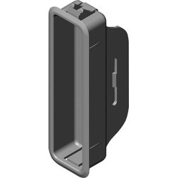 Doublure arrière en ZT. Matière plastique.