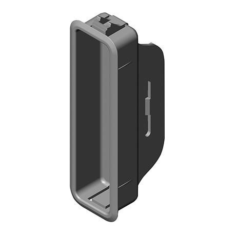 Doublure arrière en ZT. Matière plastique.
