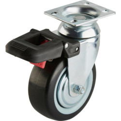 Roulette pivotante avec frein p. chariot d'atelier