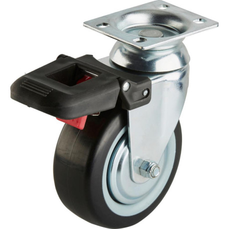 Roulette pivotante avec frein p. chariot d'atelier