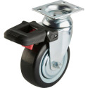 Roulette pivotante avec frein p. chariot d'atelier