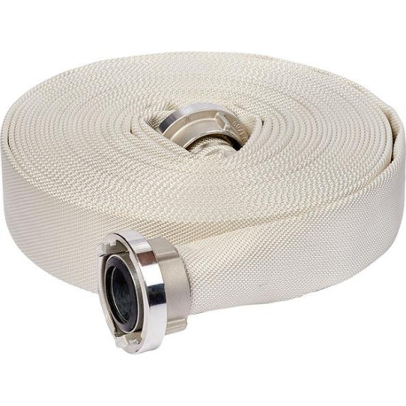 Tuyau d'incendie SYNTHETIC SL. DIN 14811. blanc. Classe 1. B/75 Storz LM-Kuppl 20m Parsch
