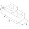 Mâchoire rapportée dure 1.5x60Denture 66.6x36x31mm N12 Kitagawa