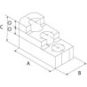 Mâchoire rapportée dure 1.5x60Denture 99.5x54x40mm N16 Kitagawa