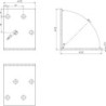 Cornière de panneau perforé 50x50x40x2.0 mm (Par 20)