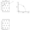 Cornière de panneau perforé 80x80x60x2.5 mm (Par 20)