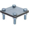 Connecteur en croix 60x60x4 M8x25 fvz. Fl/fl (Par 25)