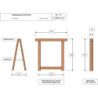 Chevalet pliable en bois 75x75cm. pliable. Profi