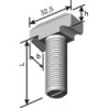 Vis à tête marteau HS 40/22 Acier inoxydable A4 M10x 40 (Par 100)