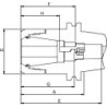 Mandrin à pinces DIN69871ADB SK40-70 CP16 FAHRION