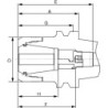 Mandrin à pinces JISB6339ADB CP16 BT40-75 FAHRION