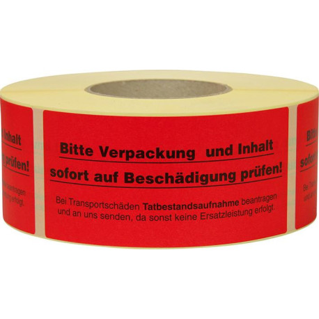 Remarque Étiquettes Vérifier le contenu 1.000 pcs/rouleau