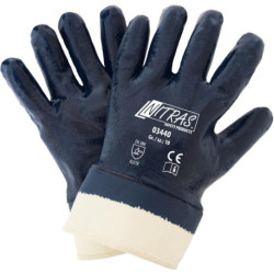 Gant en nitrile.bleu. Manchette.entièrement enduite. Taille 8