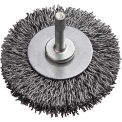 Brosse ronde sur tige Xtreme Ø70 x 18 x 0.3 mm fil d'acier ondulé Osborn