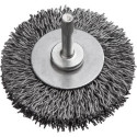 Brosse ronde sur tige Xtreme Ø70 x 18 x 0.3 mm fil d'acier ondulé Osborn