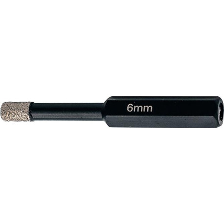 Mèche diamantée 6 mm. hexagonale avec cire de refroidissement FORTIS