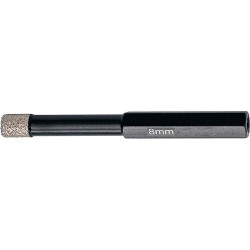 Mèche diamantée 8 mm. hexagonale avec cire de refroidissement FORTIS