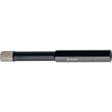 Mèche diamantée 8 mm. hexagonale avec cire de refroidissement FORTIS